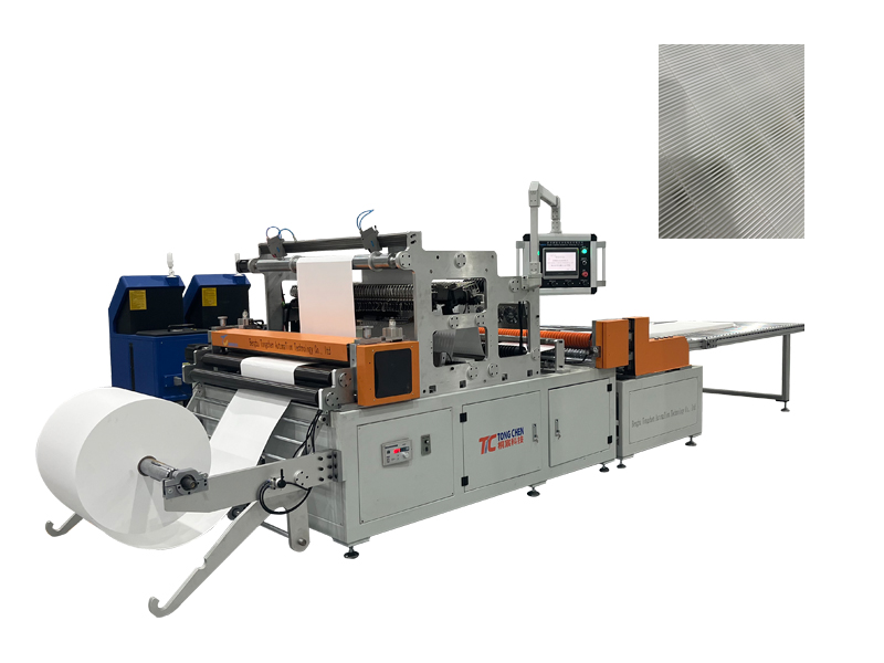 Fully Automatic Non-Partitioned Pleating and Gluing Line